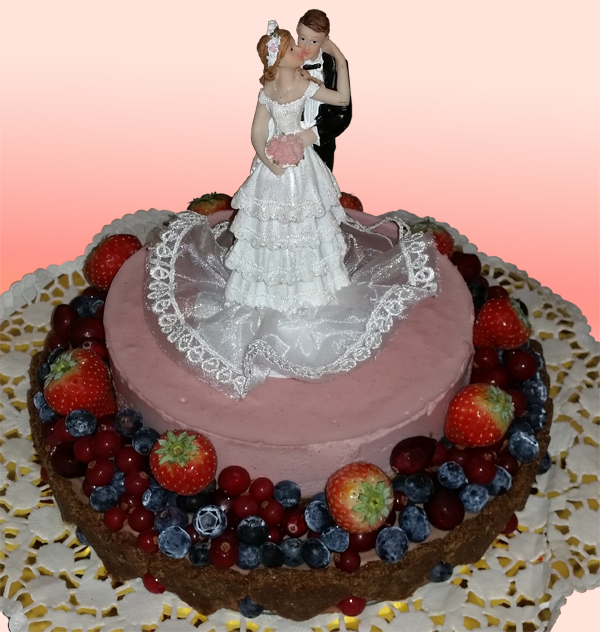 R-1037 Raw svatební dort