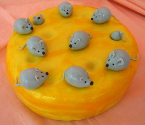 Dětský dort Sýr a myši