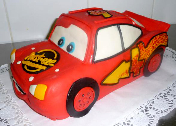 Dětský dort Červené auto