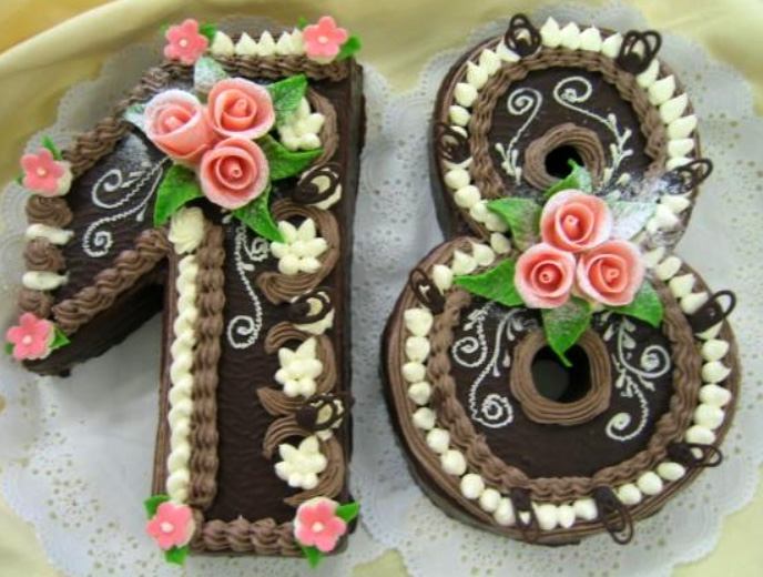 Klasický dort Osmnáct