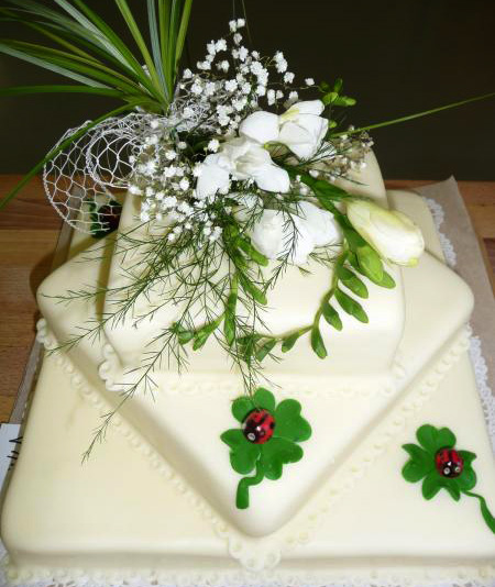 Svatební dort - čtyřlístek