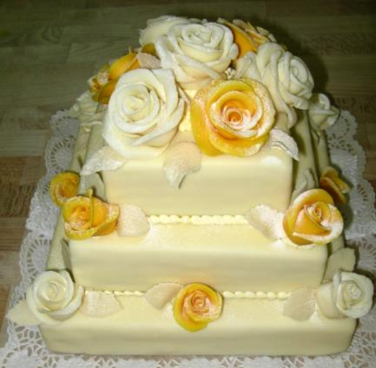 Svatební dort - čtverec