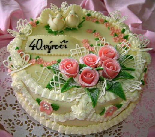 Svatební dort - 40. výročí